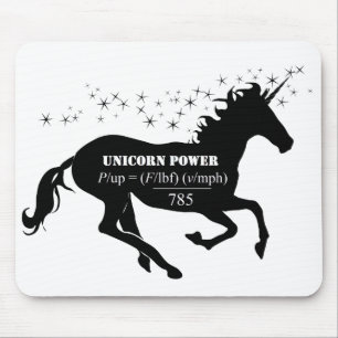 Unicorn Power Fake Wiskunde Formule Funny Muismat