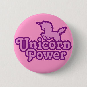 Unicorn Power! Fun Novelty Buttonnen Ronde Button 5,7 Cm