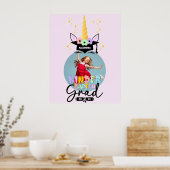 Unicorn Preschool Kindergarten Afstuderen Foto Poster (Keuken)