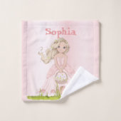 Unicorn Princess Castle Pink Blue (Gant de toilette)