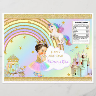 Unicorn Princess Castle Rainbow Baby Girl Chip Flyer