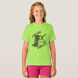 Unicorn Princess Design - Girls' Basic T-Shirt