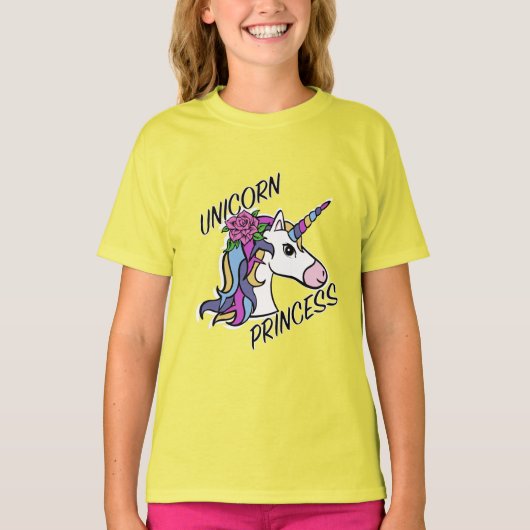 Unicorn Princess Design - Girls' Basic T-Shirt (Voorkant)