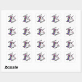 Unicorn Princess Design - Stickers Carrés (Feuille)