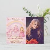 Unicorn Princess Invitation d'anniversaire (Debout devant)