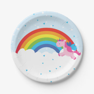 Unicorn Princess Rainbow Papieren Bordje