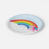 Unicorn Princess Rainbow Papieren Bordje (Gekanteld)