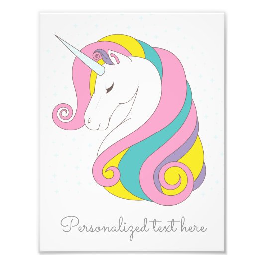 Unicorn Print Foto Afdruk (Voorkant)