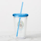 Unicorn Pug Acryl Drinkbeker (Achterkant)