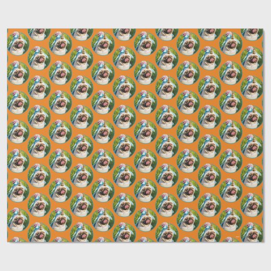 Unicorn Pug Cadeaupapier (Vlak)