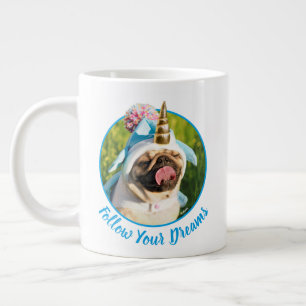 Unicorn Pug Extra Grote Beker