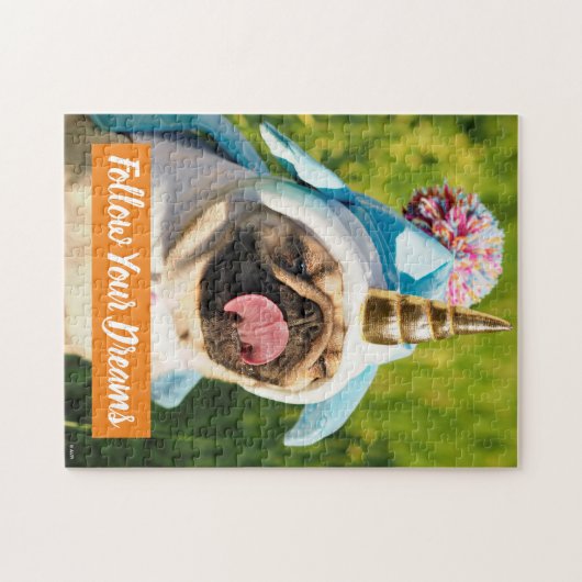Unicorn Pug Legpuzzel (Horizontaal)