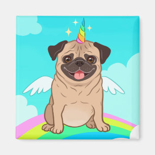 Unicorn Pug Magneet