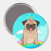 Unicorn Pug Magnet Magneet (Voorkant / Achterkant)