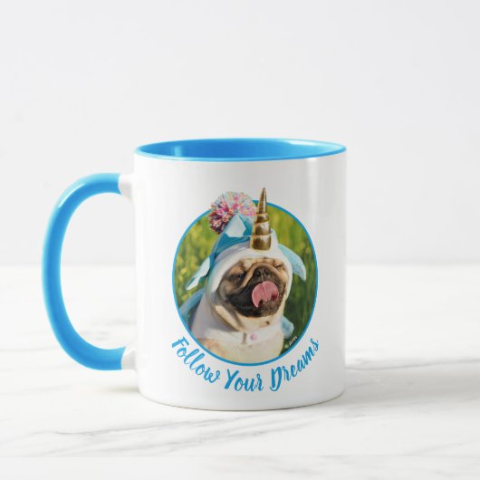 Unicorn Pug Mok (Links)