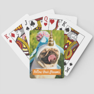 Unicorn Pug Pokerkaarten