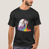 Unicorn Puking Rainbow T-shirt (Voorkant)