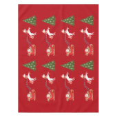 Unicorn Pulling Santa's Slaapse kerstcadeaus Tafelkleed (Voorkant)