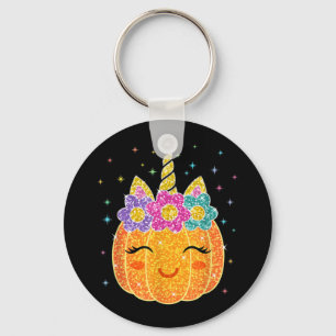 Unicorn Pumpkin Halloween Thanksgiving Sleutelhanger