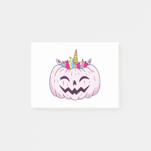Unicorn Pumpkin Post-it® Notes (Voorkant)
