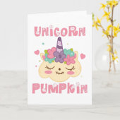 Unicorn Pumpkin Princess Kaart (Gele Bloem)