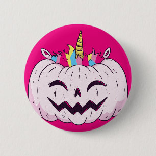 Unicorn Pumpkin Ronde Button 5,7 Cm
