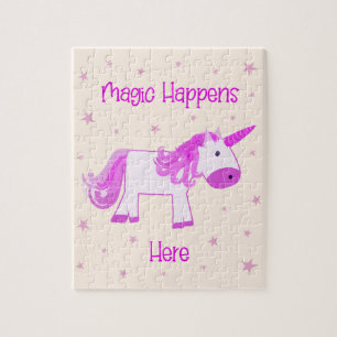 Unicorn Puzzle - Magie gebeurt hier Legpuzzel