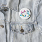 Unicorn Rainbow 5th Birthday Ronde Button 5,7 Cm (In situ)