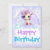 Unicorn Rainbow Birthday Card Modèle (Devant)