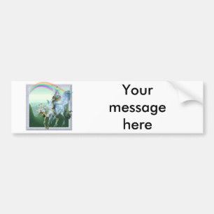 Unicorn Rainbow Bumpersticker