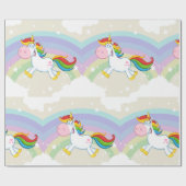 Unicorn Rainbow Cadeaupapier (Vlak)