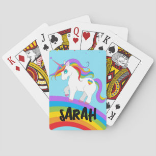 UNICORN RAINBOW CARTES DE JEU PERSONNALISÉES