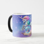 Unicorn Rainbow Castle Mug – Happy Thoughts Gift Magische Mok (Voorkant links)