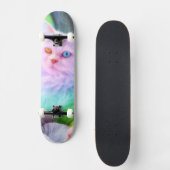 Unicorn Rainbow Cat Skateboard (Voorkant)