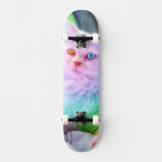 Unicorn Rainbow Cat Skateboard (Voorkant)