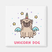 Unicorn Rainbow Dog Magneet (Voorkant)
