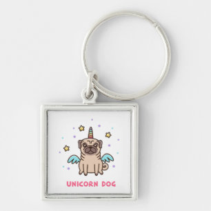 Unicorn Rainbow Dog Sleutelhanger