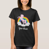 Unicorn Rainbow Fantasy Personaliseerd T-shirt (Voorkant)