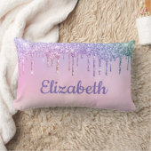 Unicorn Rainbow Glitter - Gepersonaliseerd Kussen (Deken)