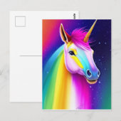 Unicorn Rainbow Horse Briefkaart (Voorkant / Achterkant)