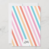 Unicorn Rainbow Invitation Kaart (Achterkant)