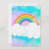 Unicorn Rainbow Magical Day Birthday Invitation (Dos)