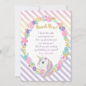 Unicorn Rainbow Merci Cartes (Devant)