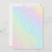 Unicorn Rainbow Mermaid Invitations pour le premie (Dos)