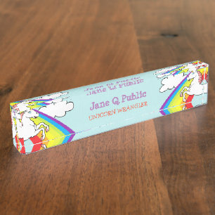 Unicorn Rainbow Naambordje