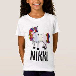 UNICORN RAINBOW NOM DES FILLES T-SHIRTS PERSONNALI