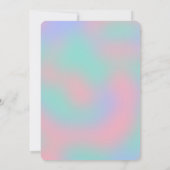 Unicorn Rainbow Pastel Invitation d'anniversaire (Dos)