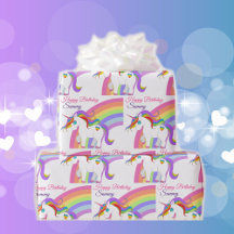Unicorn Rainbow Persoonlijke naam Kleine Meisjes