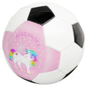 Unicorn Rainbow Pink Cute Personal Voetbal (Drie kwart)