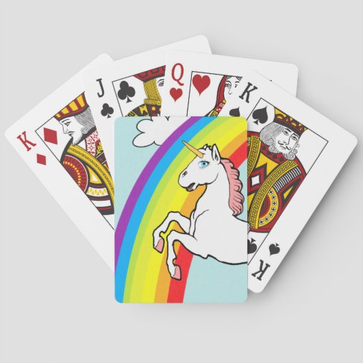 Unicorn Rainbow Pokerkaarten (Achterkant)